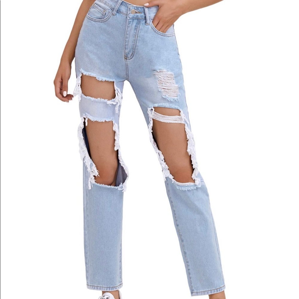 Straight leg mom jeans